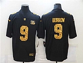 Men's Cincinnati Bengals #9 Joe Burrow 2020 Black Leopard Print Fashion Limited Stitched Jersey Dzhi,baseball caps,new era cap wholesale,wholesale hats
